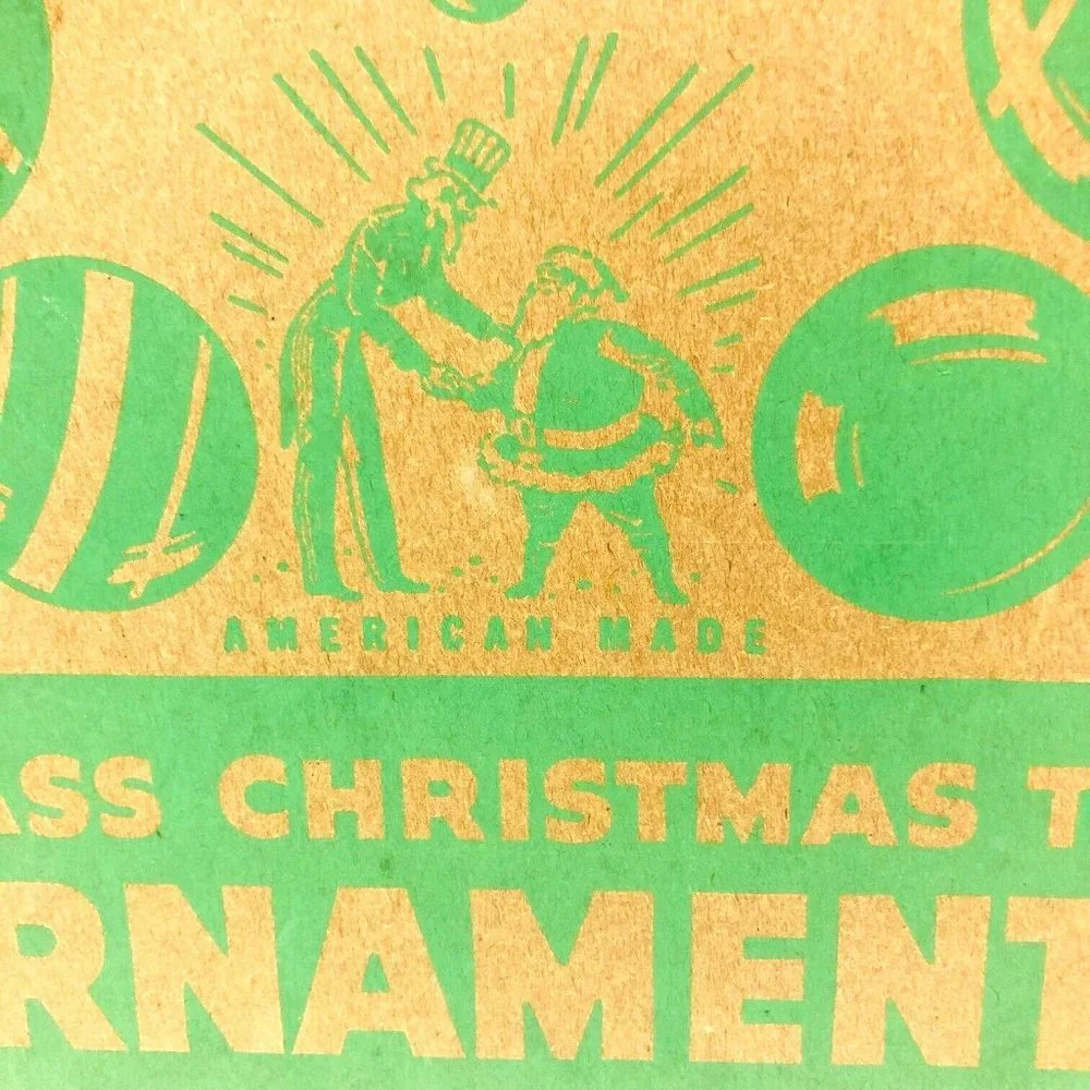 VTG Shiny Brite Ornament Box Top Lid For Picture Framing Wall‎ Hanging 10x13